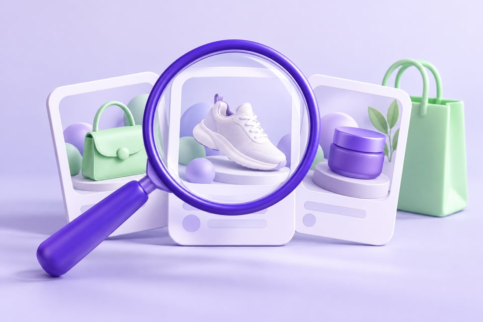 Hình minh họa dịch vụ Google Ads của Lyna với tông tím và xanh mint
